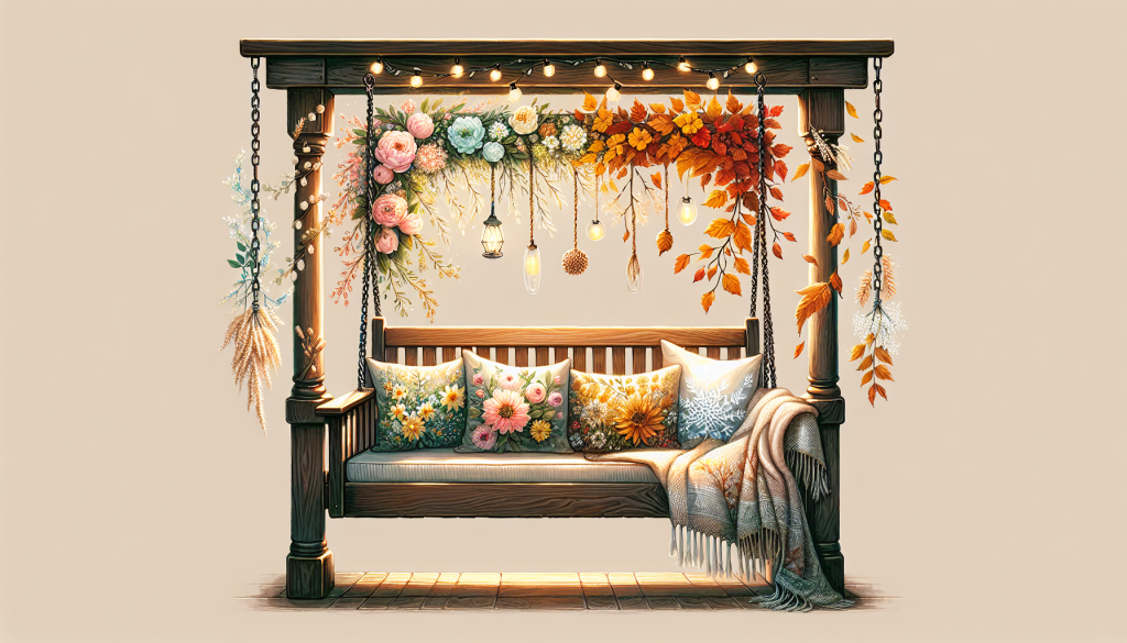 seasonal porch swing decor