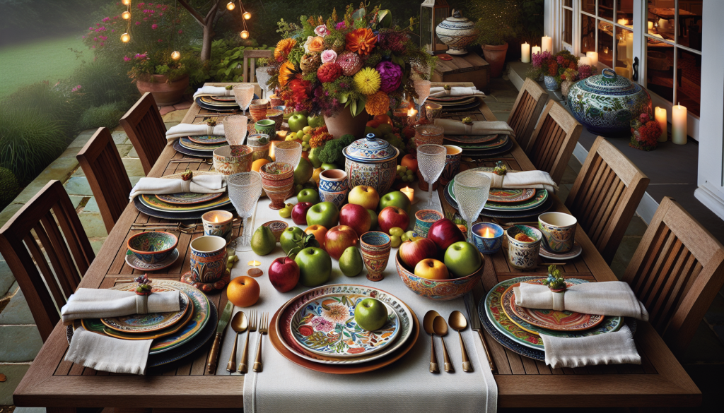 seasonal table settings for porch dining