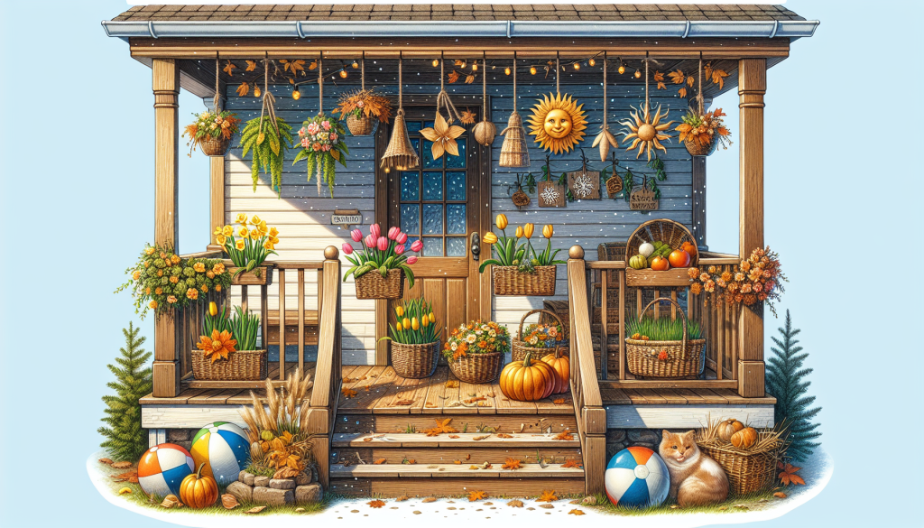 seasonal porch rail and railing decor